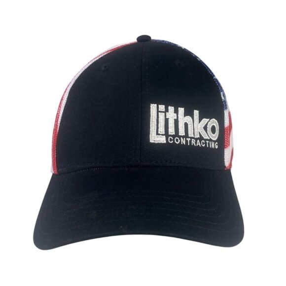 Otto Lithko Contracting Patriotic Hat One Size Snapback - Picture 1 of 9